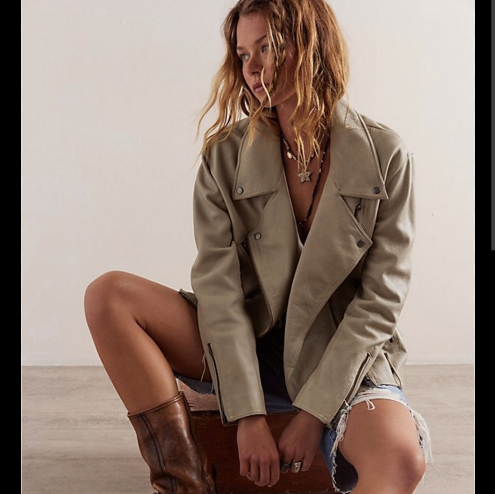 Free People Jealousy Leather Jacket